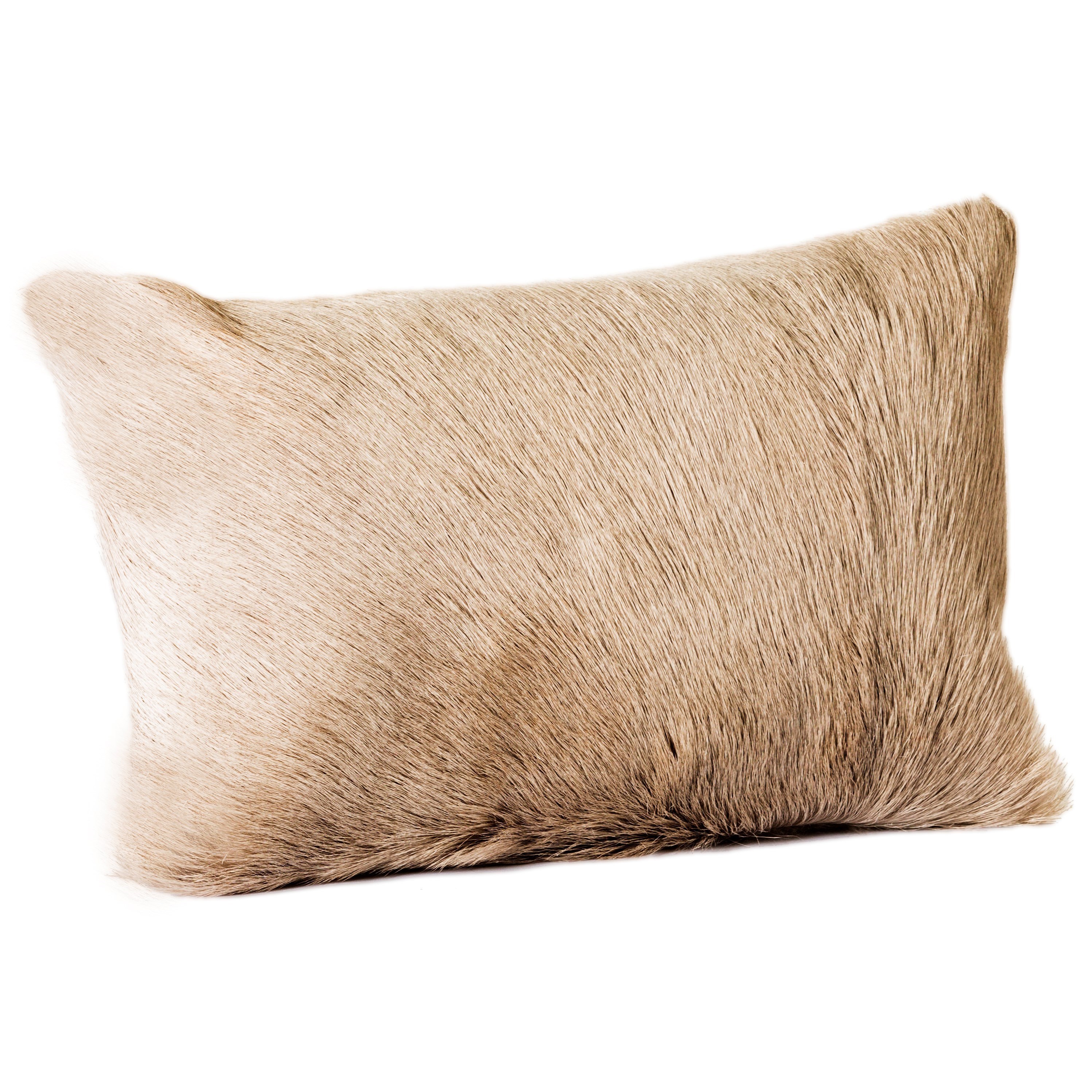 Moe's Home Collection Pillows and Throws Goat Fur Bolster Light Grey